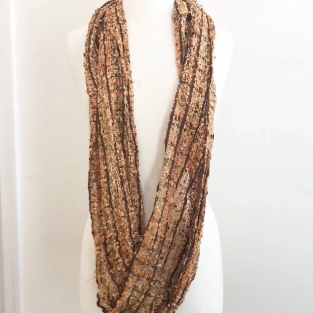 EARTH TONES Knit Circle Infinity Scarf